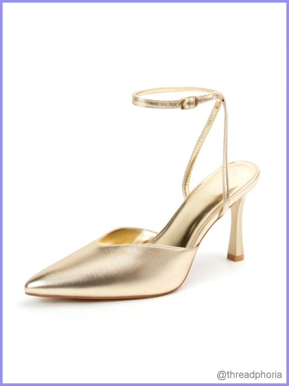 Faux Leather Pointed Toe Slingback Heels for Women, Stiletto Heels with Ankle